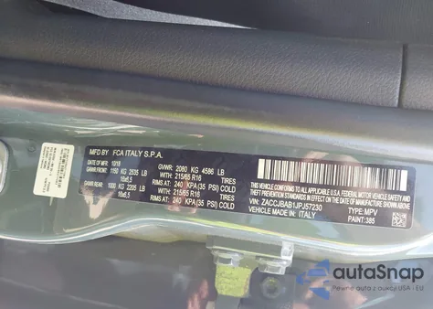 2018 Jeep Renegade Sport 4X4 z USA, uszkodzony, nr VIN ZACCJBAB1JPJ57230